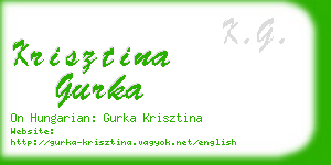 krisztina gurka business card